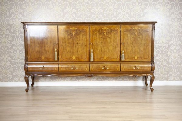 Inlaid Walnut Living Room Cabinet, 1950s-CYY-2043575