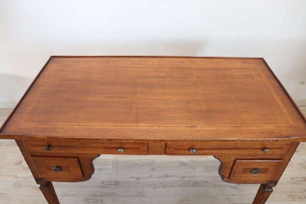 Inlaid Walnut Writing Desk, 1950s-DCO-1166405