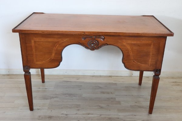 Inlaid Walnut Writing Desk, 1950s-DCO-1166405