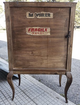 Inlaid Wood and Glass Secretaire, 1970s-RAQ-967582