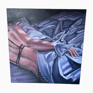 Inma Escrich, Between Fabrics, Oil on Canvas-WMZ-1766081