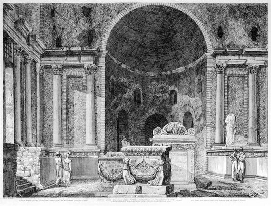 Interno della Basilica della Fortuna Prenestina - by L. Rossini - 1826 1826