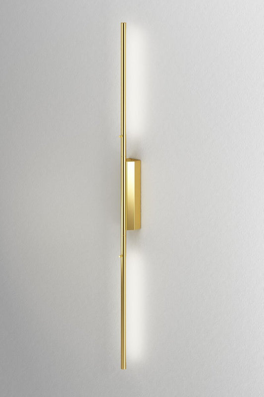 IP Link Double 1300 Polished Brass Wall Light by Emilie Cathelineau