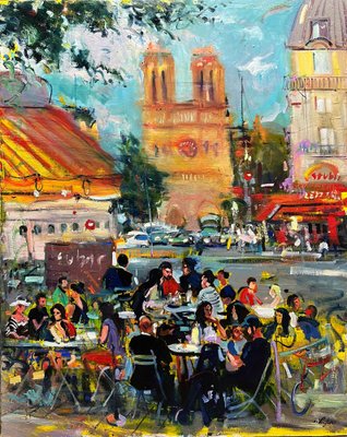 Irakli Chikovani, Notre-Dame de Paris, 2023, Oil on Canvas-CHG-2030458