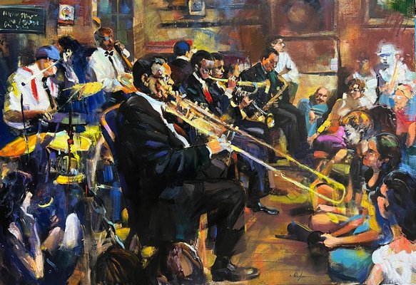 Irakli Chikovani, Trombone, 2023, Oil on Canvas-CHG-2030459