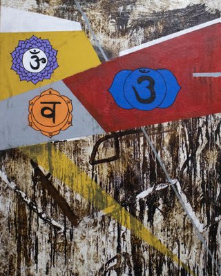 Irakli Kavtaradze (Akuna), Chakra 3, 2020, Mixed Media on Canvas-CHG-1080417