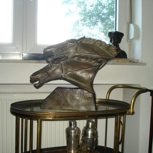 Ireneè Rochard & Reveyrolis Paris, Horse Sculpture, 1930s, Terracotta