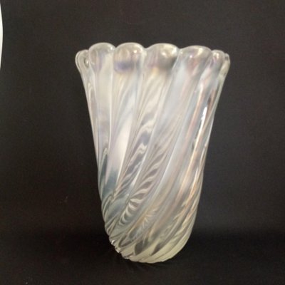 Iridescent Glass Vase by Flavio Poli for Seguso Vetri d'Arte, Murano, Italy, 1941-QZG-1317598