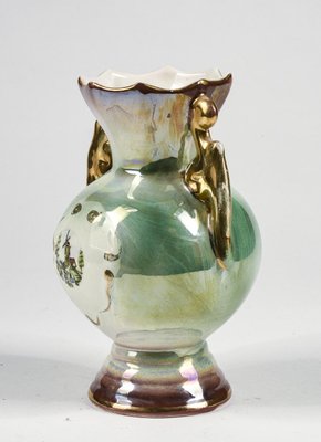 Iridescent Glazed Porcelain Amphora by Gualdo Tadino, 1950s-RAQ-1389090