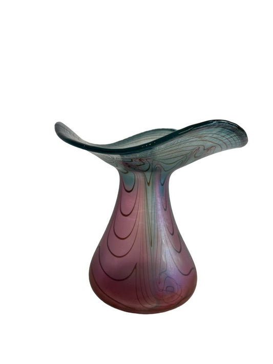 Irish Art Nouveau Glass Vase, 1890s