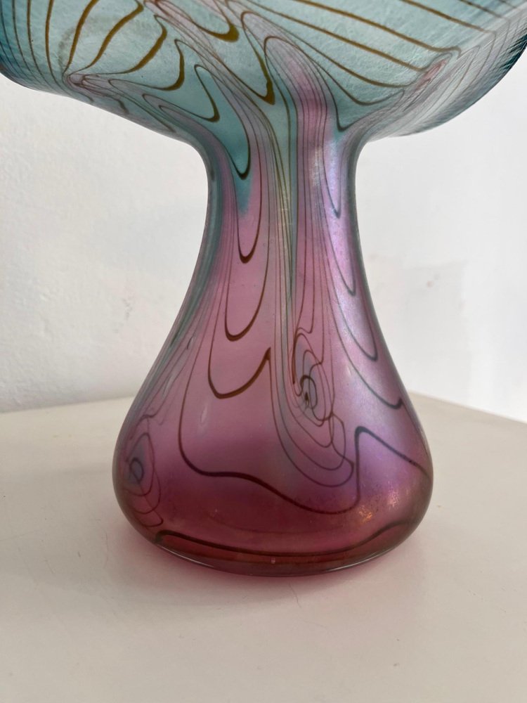 Irish Art Nouveau Glass Vase, 1890s