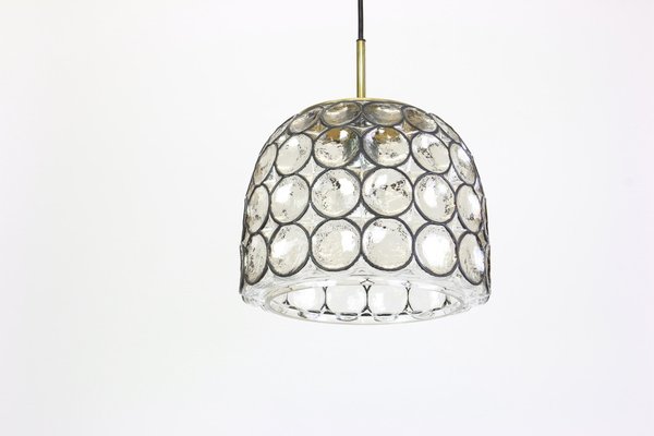 Iron and Clear Glass Pendant Lights by Limburg, Germany, 1960s-UGR-1085705