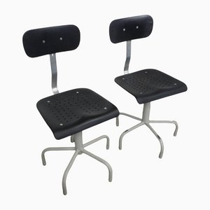 Iron and Plastic Stools, 1980s, Set of 2-WWQ-1111929