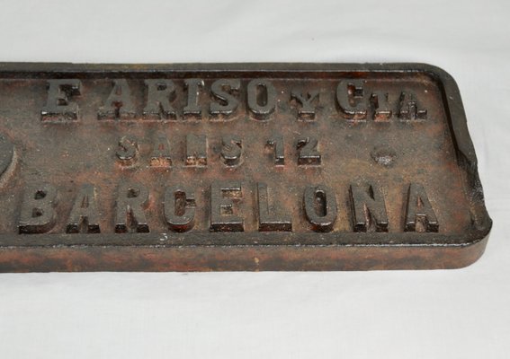 Iron Arisó Barcelona Sign, 1960s-ROJ-630564