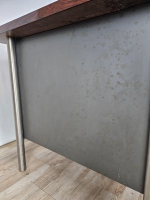 Iron Desk with Rosewood Laminate Top from Mobiltecnica Turin, Italy, 1970s-ZUW-1718595