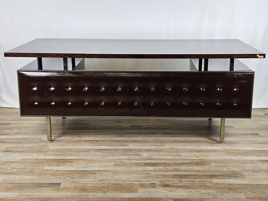 Iron Desk with Rosewood Laminate Top from Mobiltecnica Turin, Italy, 1970s-ZUW-1718598