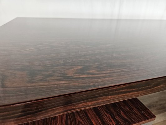 Iron Desk with Rosewood Laminate Top from Mobiltecnica Turin, Italy, 1970s-ZUW-1718598