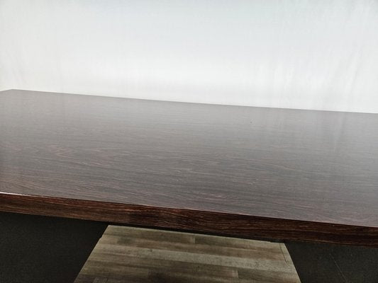 Iron Desk with Rosewood Laminate Top from Mobiltecnica Turin, Italy, 1970s-ZUW-1718595