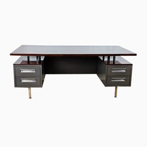 Iron Desk with Rosewood Laminate Top from Mobiltecnica Turin, Italy, 1970s-ZUW-1718598