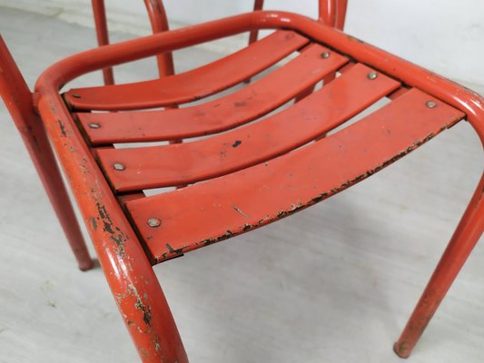 Iron Garden Chairs from Tolix, 1950s, Set of 4-EAD-1719295