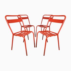 Iron Garden Chairs from Tolix, 1950s, Set of 4-EAD-1719295