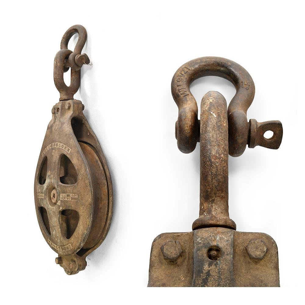 Iron Mollerblokk Boat Pulley