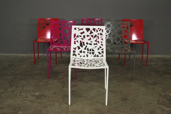 Iron Papeete Chairs, 1970s, Set of 6-KNM-1316976