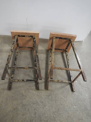 Iron Stools, 1950s, Set of 2-WWQ-1080021