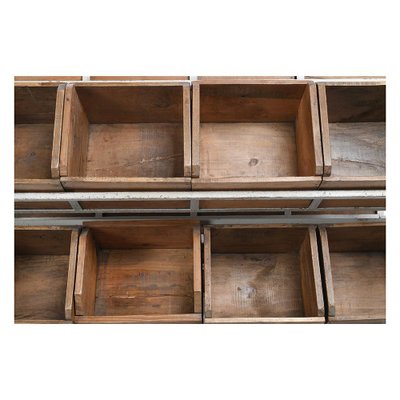 Iron Structure with 24 Wooden Bins-NQ-705139