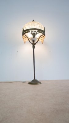 Iron Table Lamp with Crystal Top, Germany, 1930s-KK-1014744