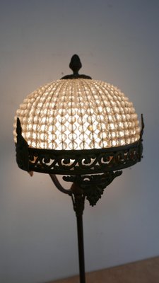 Iron Table Lamp with Crystal Top, Germany, 1930s-KK-1014744