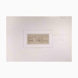 Isidore Pils, Summer Triclinium, Drawing in Pencil, 19th Century-ZCI-1788615