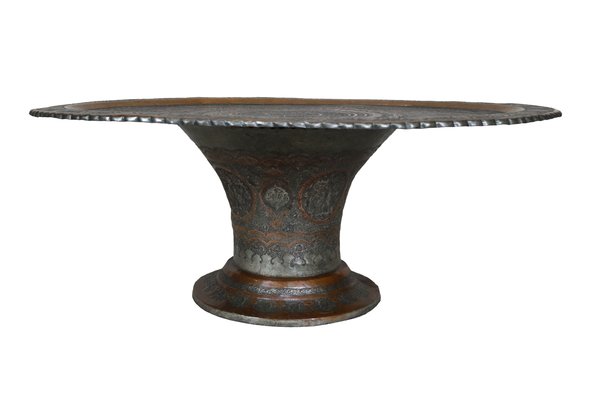 Islamic Ottoman Copper Table Tray, 1900s-UZN-1729623