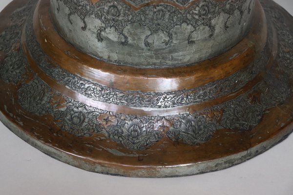 Islamic Ottoman Copper Table Tray, 1900s-UZN-1729623