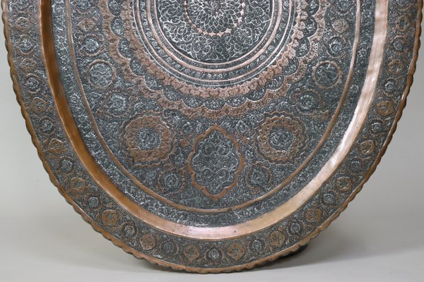 Islamic Ottoman Copper Table Tray, 1900s-UZN-1729623