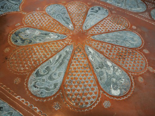 Islamic Ottoman with Copper Table Tray, 1950s-UZN-1394046