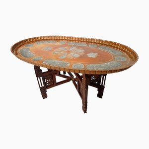 Islamic Ottoman with Copper Table Tray, 1950s-UZN-1394046