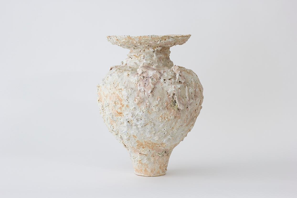 Isolated N.17 Stoneware Vase by Raquel Vidal and Pedro Paz