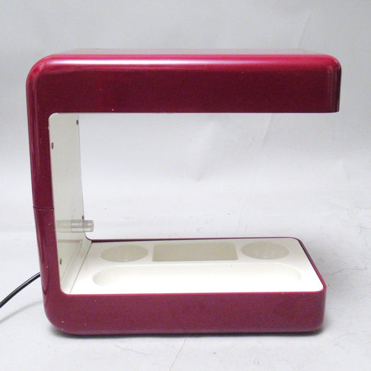 Isos Burgundy Lamp by Giotto Stoppino for Tronconi, 1970s