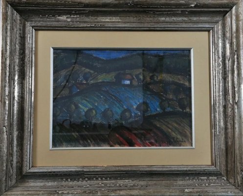 Istvan Nagy, Landscape in Transylvania, 1890s, Pastel-QOR-2017344