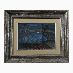 Istvan Nagy, Landscape in Transylvania, 1890s, Pastel-QOR-2017344