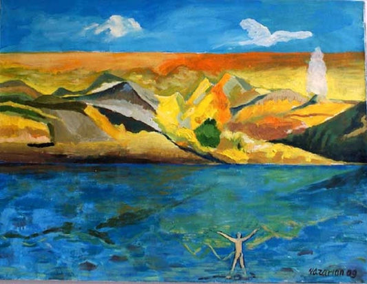 Iszchan Nazarian, Sunny Hills, Acrylic on Canvas, 2009