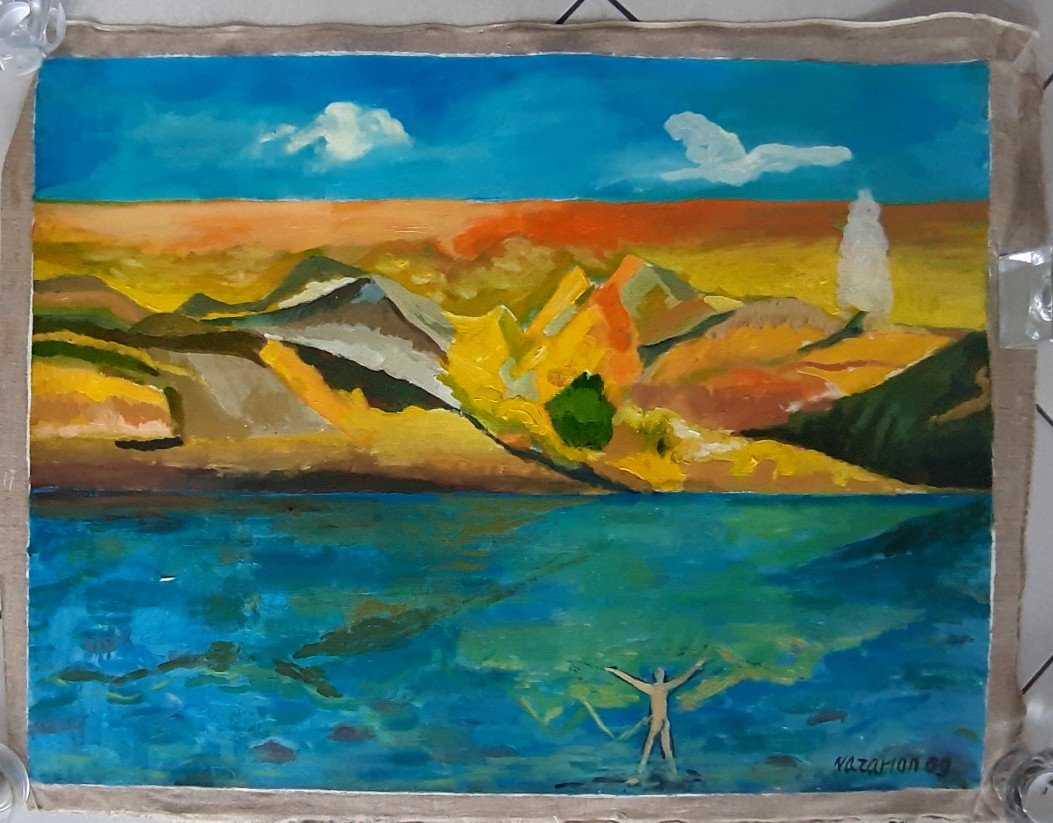 Iszchan Nazarian, Sunny Hills, Acrylic on Canvas, 2009