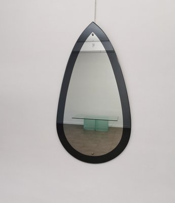 Itailan Wall Drop Mirror with Gray Mirrored Glass, 1970s-ZST-1415151