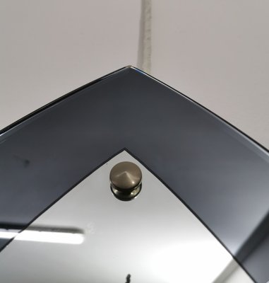 Itailan Wall Drop Mirror with Gray Mirrored Glass, 1970s-ZST-1415151