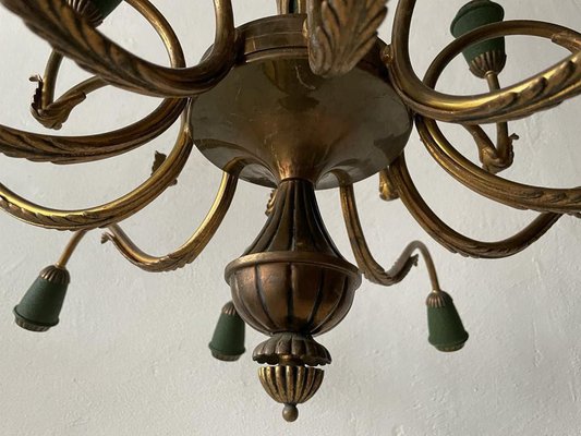 Italian 15-Armed Sputnik Chandelier in Brass, Italy, 1950s-RDS-1453400