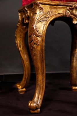 Italian 18th-Century Giltwood Stool, 1750-MBH-1032675