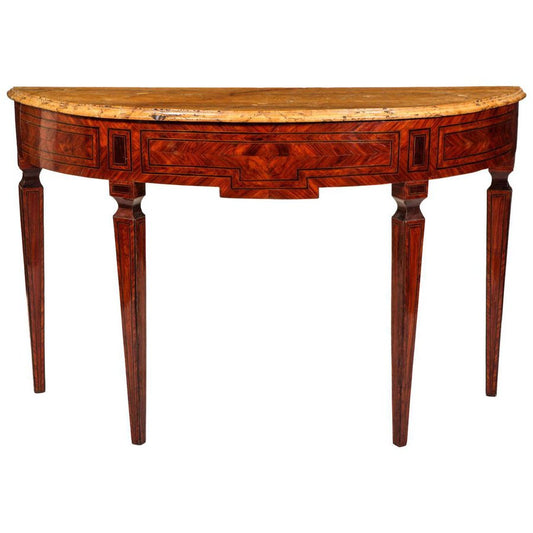 Italian 18th-Century Marquetry Console Table