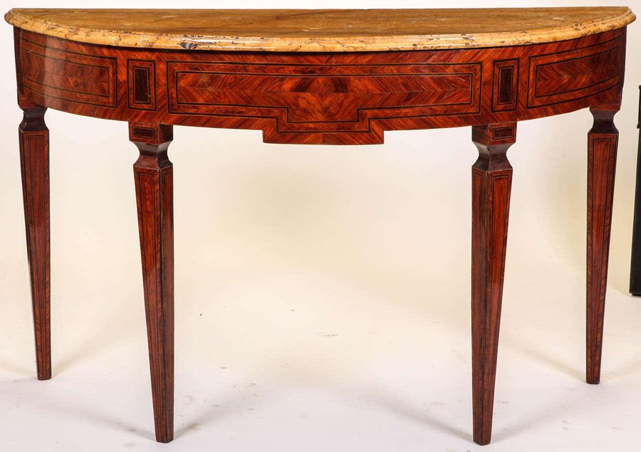 Italian 18th-Century Marquetry Console Table