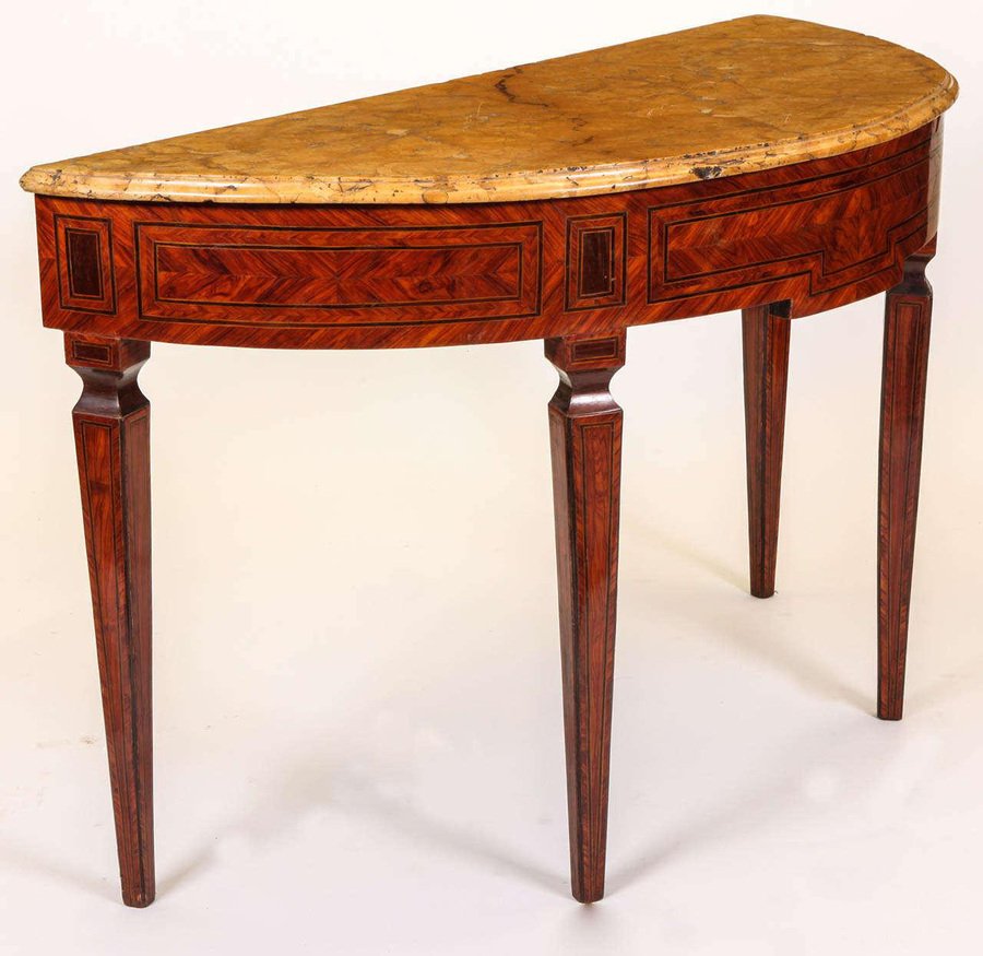 Italian 18th-Century Marquetry Console Table